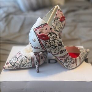 Stylish Pink and White Women's Heels